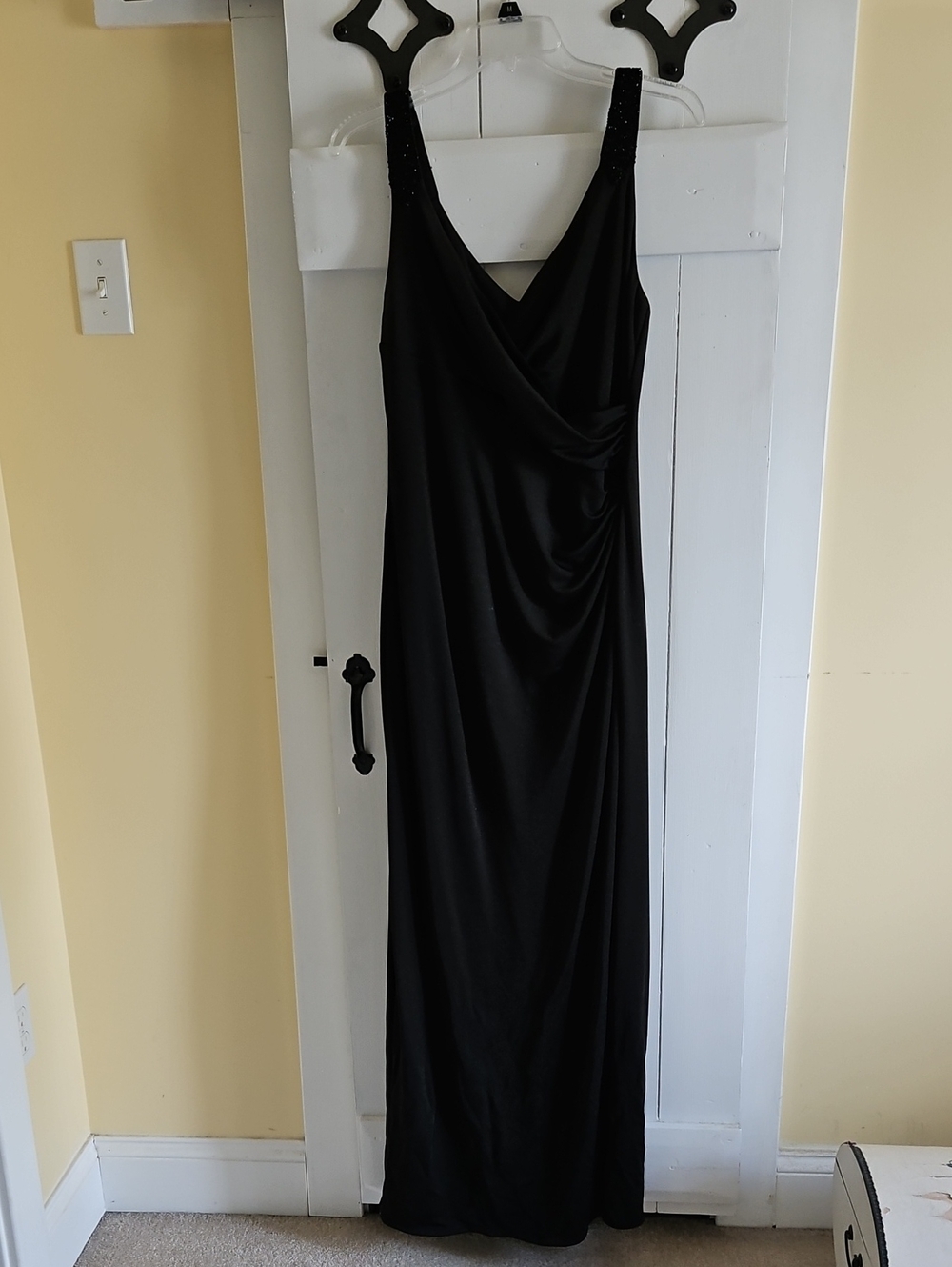 Ralph Lauren Black Sleeveless Draped Maxi Dress
